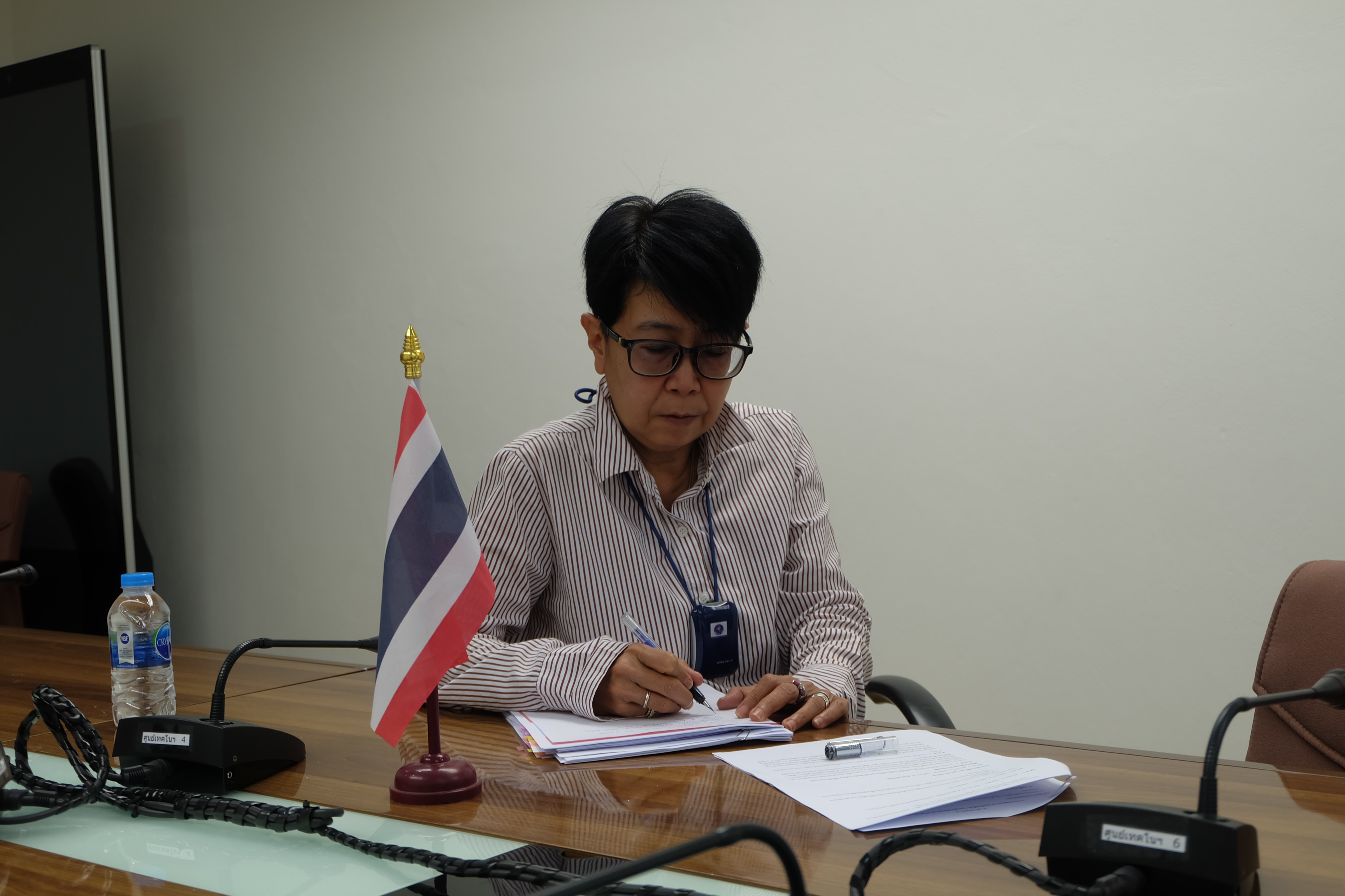 นางสาวนิธิวดี หอมแย้ม นักวิเทศสัมพันธ์ชำนาญการ เข้าร่วมประชุมในฐานะตัวแทนผู้สังเกตการณ์จากประเทศไทย