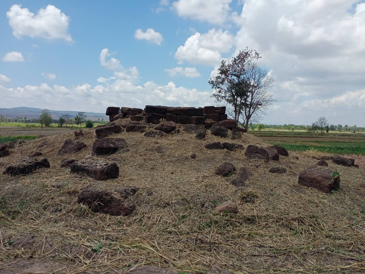 ภาพประกอบ :เจ้าหน้าที่สำนักศิลปากรที่ 10 นครราชสีมา ลงพื้นที่ดำเนินงานถากถางกำจัดวัชพืช ทำความสะอาดบริเวณโดยรอบโบราณสถานปราสาทหนองหอย ตำบลอุดมทรัพย์ อำเภอวังน้ำเขียว จังหวัดนครราชสีมา (การดำเนินงานระหว่างวันที่ 28 กุมภาพันธ์ - 1 มีนาคม 2569)