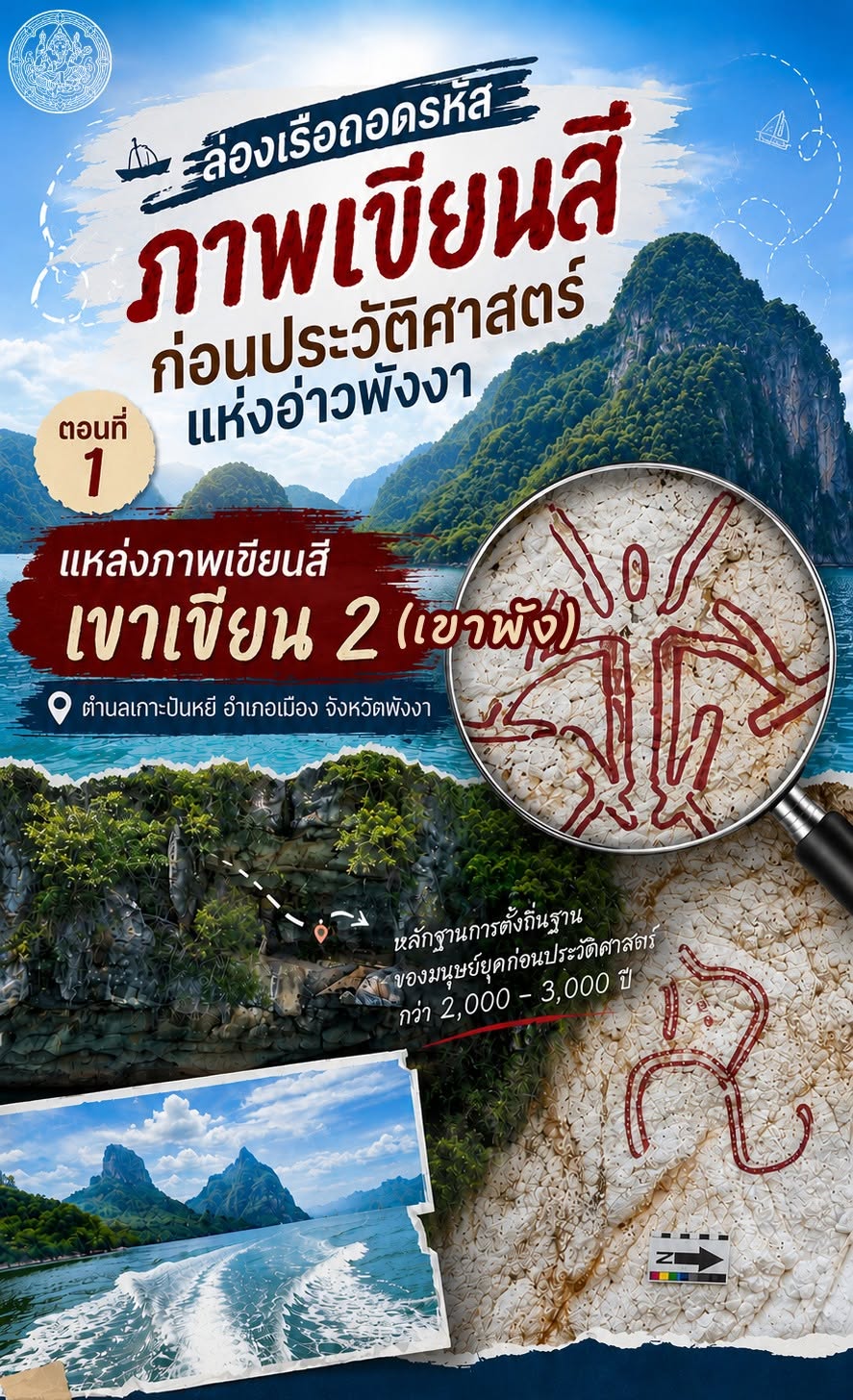 ภาพประกอบ :แหล่งภาพเขียนสีเขาเขียน 2 (เขาพัง)