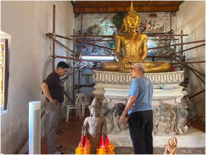 ภาพประกอบ :การดำเนินงานโครงการตามแผนงานการอนุรักษ์จิตรกรรมและประติมากรรม ภายในอุโบสถหลังเก่าวัดแจ้งใน(วิหารหลวงพ่อแจ้ง) ตำบลในเมือง อำเภอเมือง จังหวัดนครราชสีมา ระหว่างวันที่ 5-7 สิงหาคม 2569
