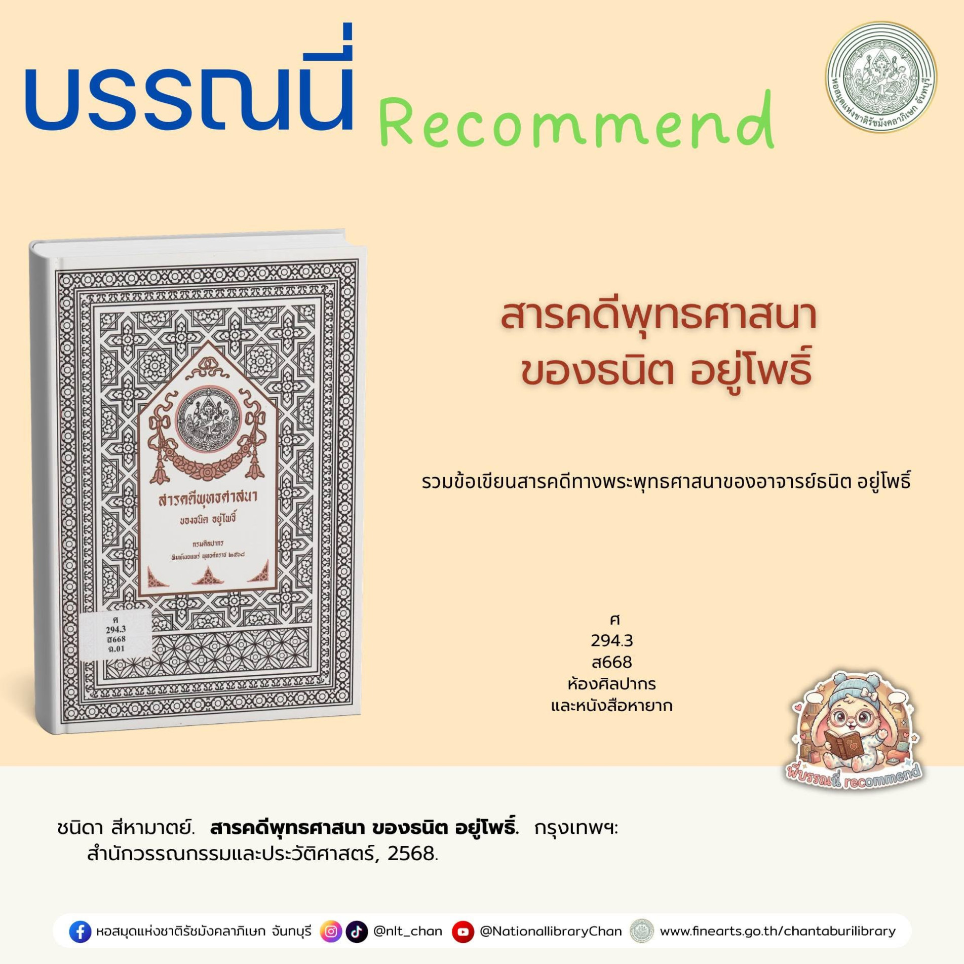ภาพประกอบ :สารคดีพุทธศาสนา ของธนิต อยู่โพธิ์