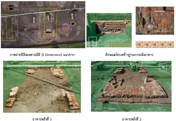 ภาพประกอบ :แนวโบราณสถานในพื้นที่โครงการขุดค้นและขุดแต่งทางโบราณคดี ระยะที่ 4
